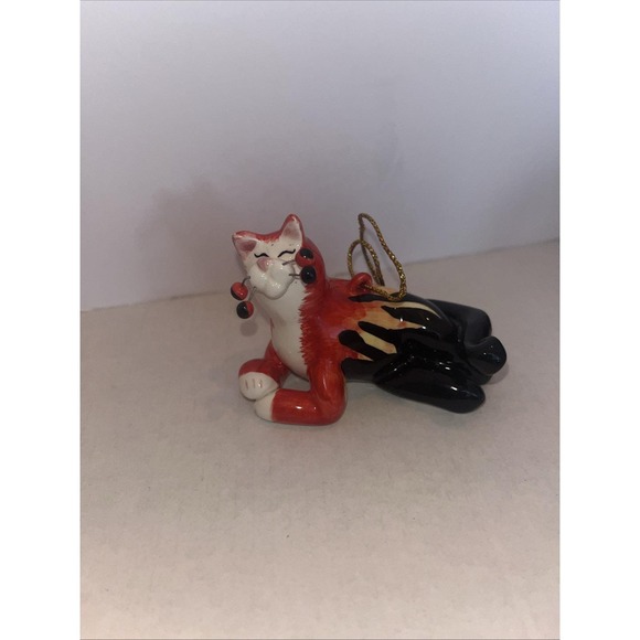 Other - Amy Lacombe Ornament Hot‎ Rod Flames 2002 Red Yellow Black Anna Creations
